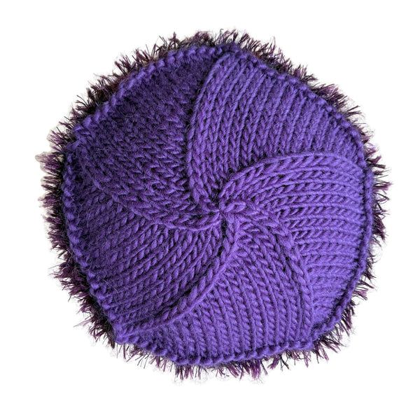 Rolled Brim Beanie Purple