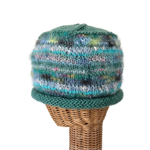 Rolled Brim Beanie Aqua