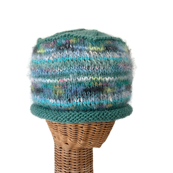 Rolled Brim Beanie Aqua