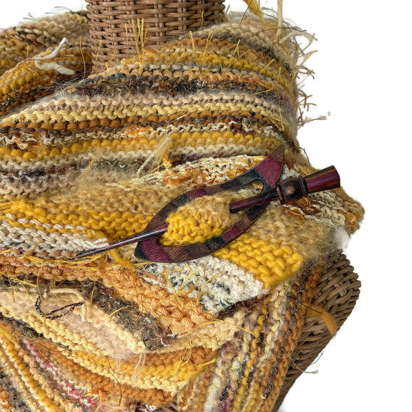 Triangular Scarf Wool Asymmetrical FUSION Gold