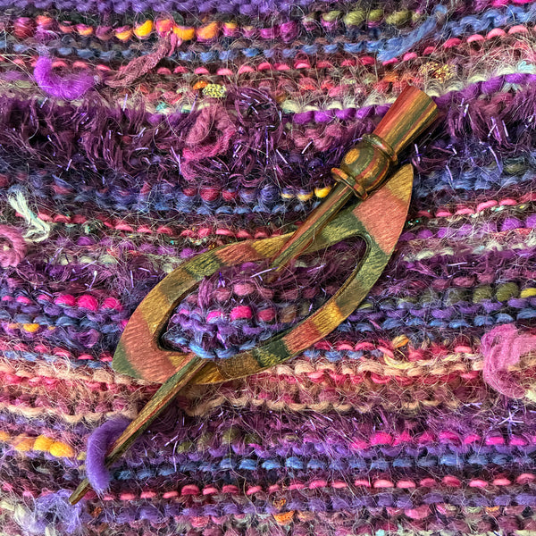 Triangular Scarf Wool Asymmetrical FUSION Purple