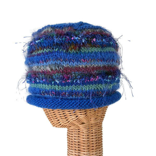 Rolled Brim Beanie Blue