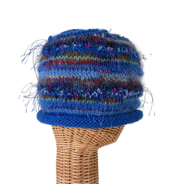 Rolled Brim Beanie Blue
