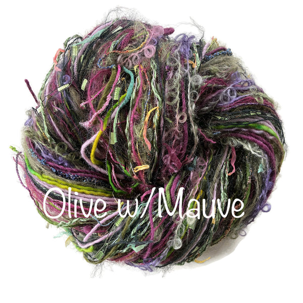 Olive w/Mauve  FUSION Yarn