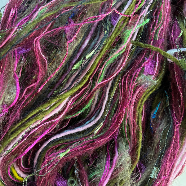 Olive w/Mauve  FUSION Yarn