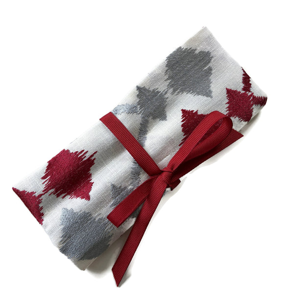 Double Point Needle Roll Up 6 or 12 Pockets Embroidered Fabric