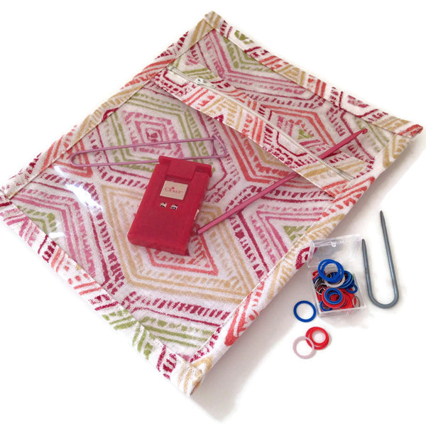 The Large Knitting Bag Black Lattice