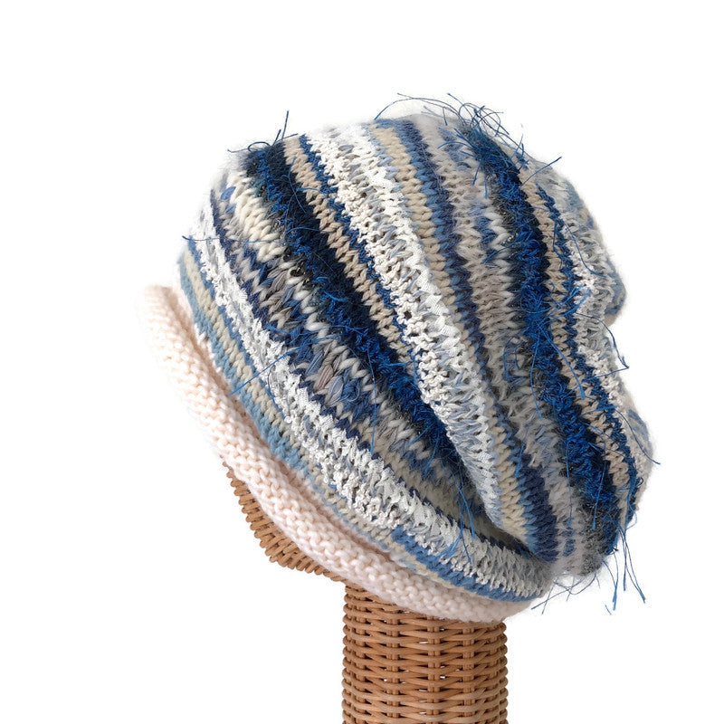 Slouchy Hat Blue & White FUSION
