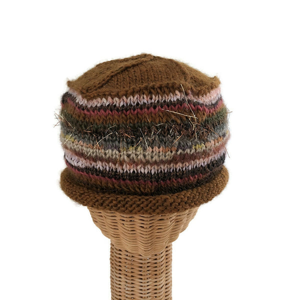 Brown Hand Knit Beanie