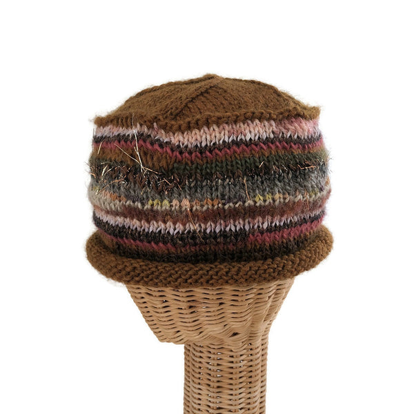 Brown Hand Knit Beanie