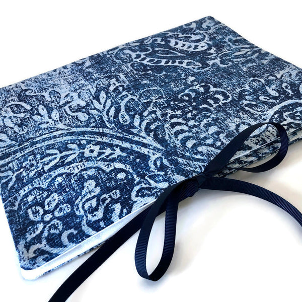 Circular Needle Case Blue Vintage Ikat