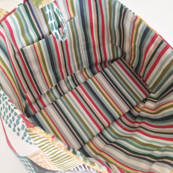 Large Knitting Bag Graphic Print Outdoor Fabric