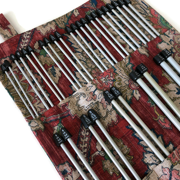 Hanging Organizer Straight Needles 10 OR 14-Inch Rust Paisley