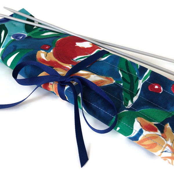 15 Pocket Straight  Needle Roll Up Blue Teal