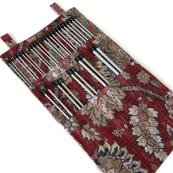 Hanging Organizer Straight Needles 10 OR 14-Inch Rust Paisley