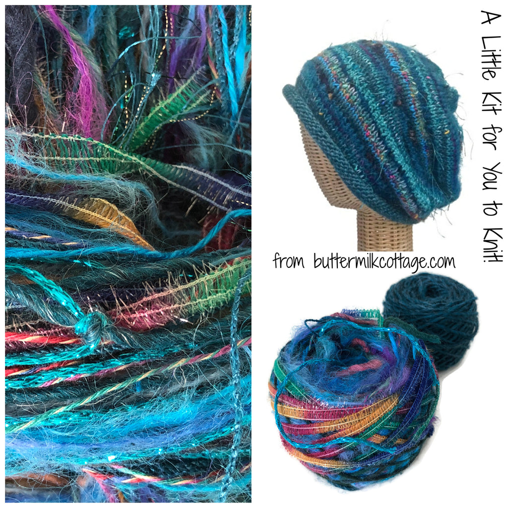 Teal FUSION Slouchy Hat Kit - Buttermilk Cottage