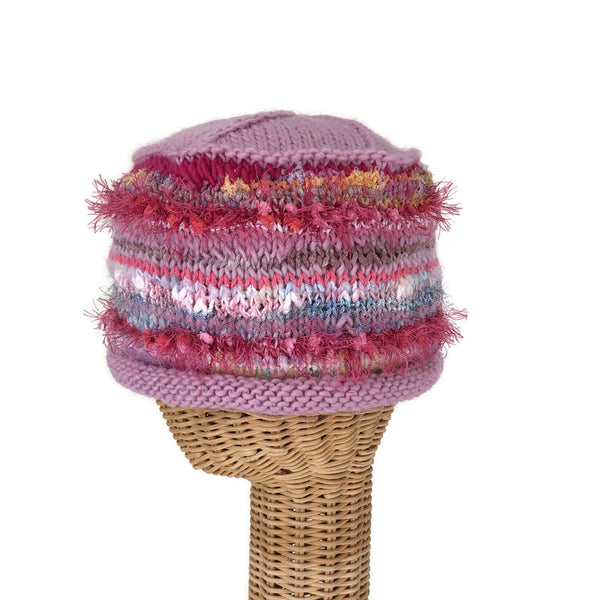 Pink Hand Knit Beanie
