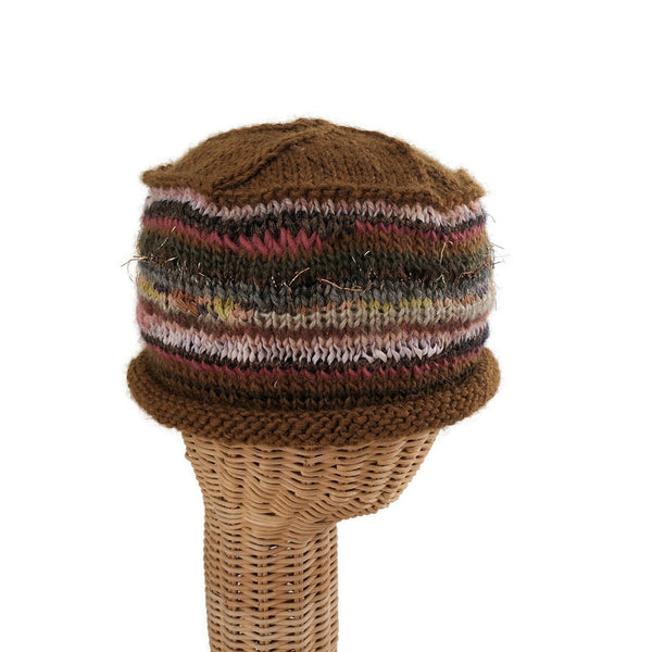 Brown Hand Knit Beanie