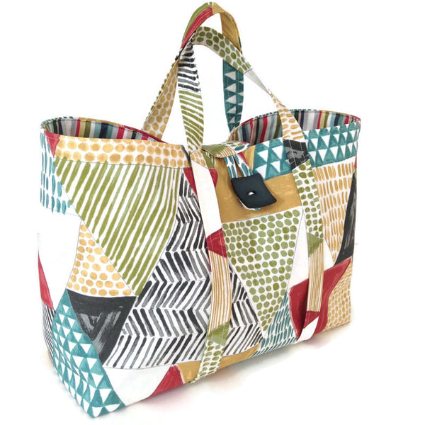 Large Knitting Bag Graphic Print Outdoor Fabric