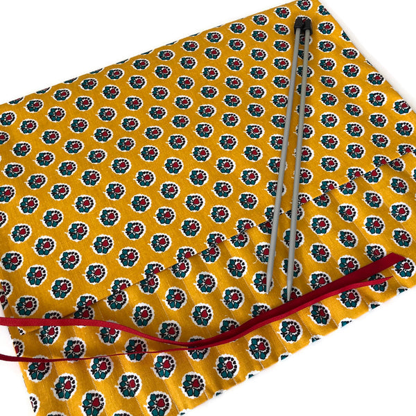 15 Pocket Straight  Needle Roll Up French Provence Inspired