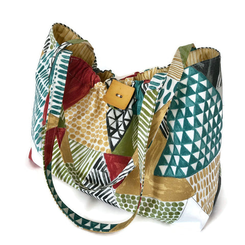 The Shoulder Knitting Bag Bold Graphic Outdoor Fabric