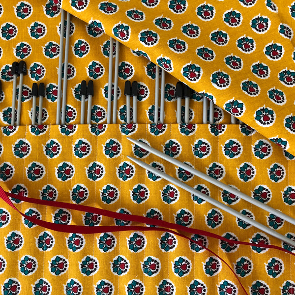 15 Pocket Straight  Needle Roll Up French Provence Inspired