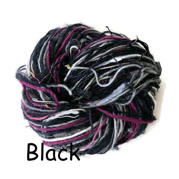 Black w/Silver FUSION Yarn