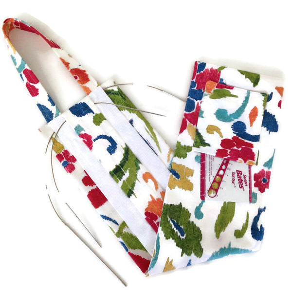 Hanging Circular Needle Organizer Pink Floral