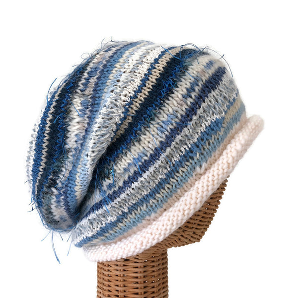 Slouchy Hat Blue & White FUSION