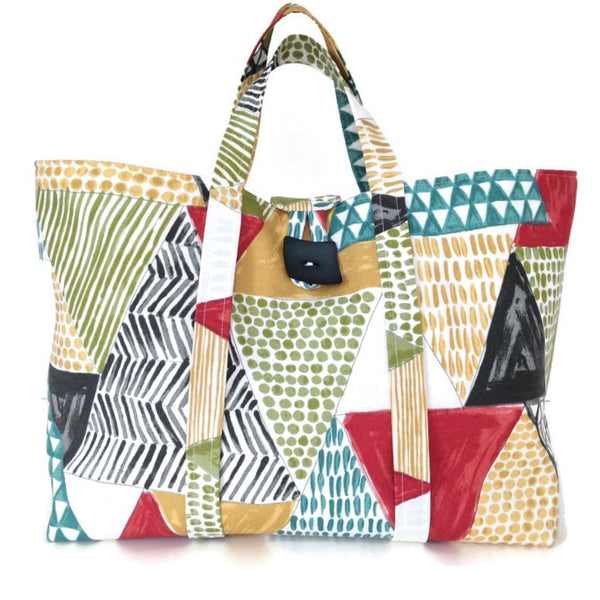 Large Knitting Bag Graphic Print Outdoor Fabric