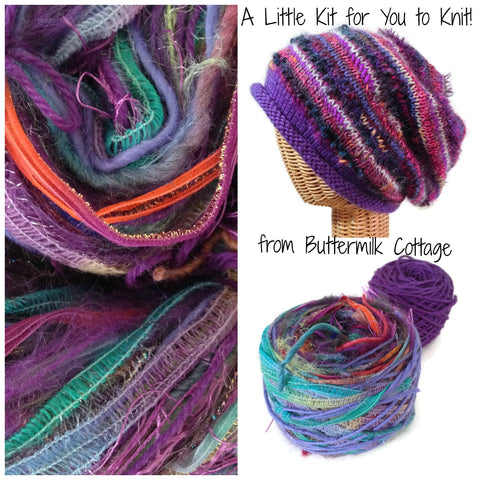 Purple FUSION Slouchy Hat Kit - Buttermilk Cottage