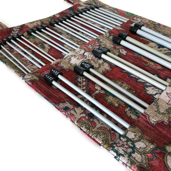 Hanging Organizer Straight Needles 10 OR 14-Inch Rust Paisley