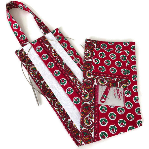 Hanging Circular Needle Organizer Red French Provence