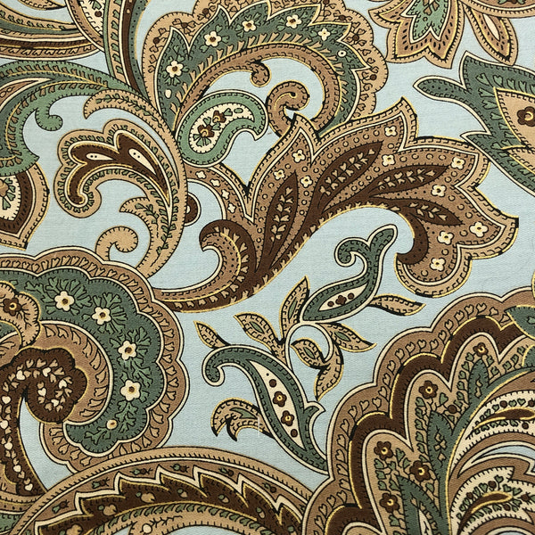Brown Paisley Fabric