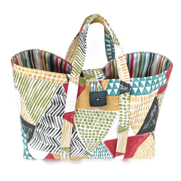 Large Knitting Bag Graphic Print Outdoor Fabric