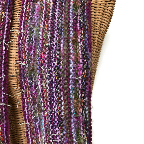 Hand Knit Scarf Mauve FUSION