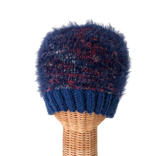 Stocking Hat Fuzzy Blue