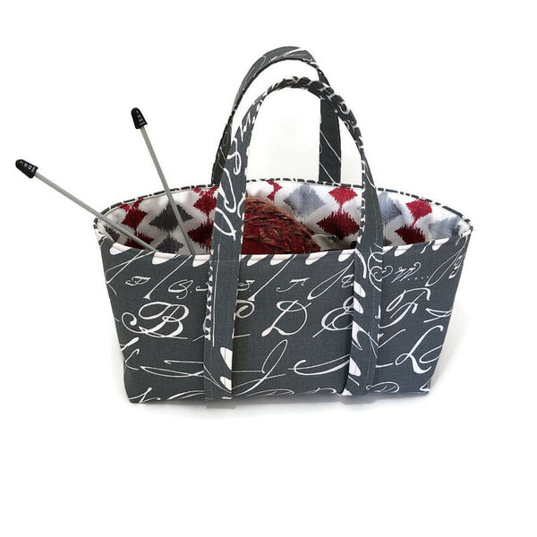 Gray Alphabet Small Bag