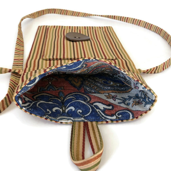 Inside Tan Tag Along Bag