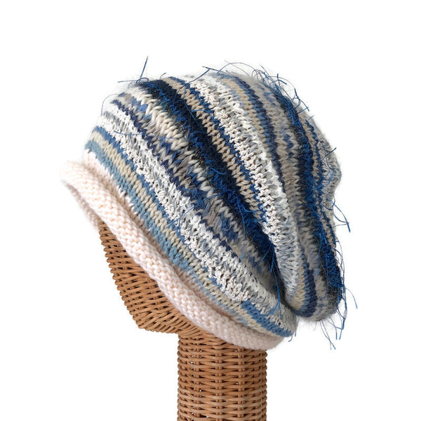 Slouchy Hat Blue & White FUSION