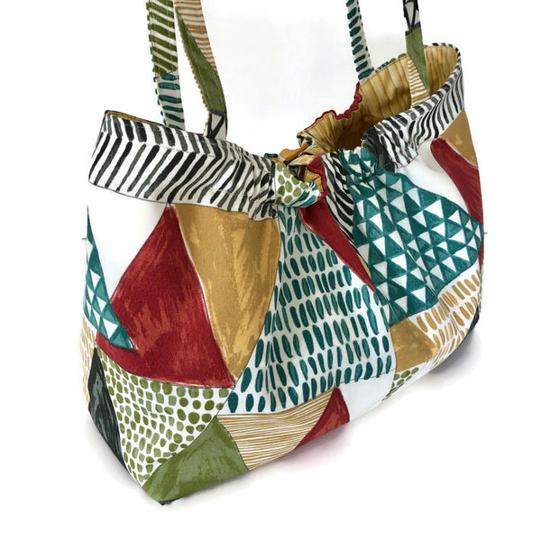 The Shoulder Knitting Bag Bold Graphic Outdoor Fabric