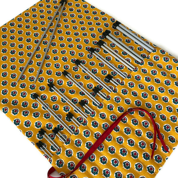15 Pocket Straight  Needle Roll Up French Provence Inspired