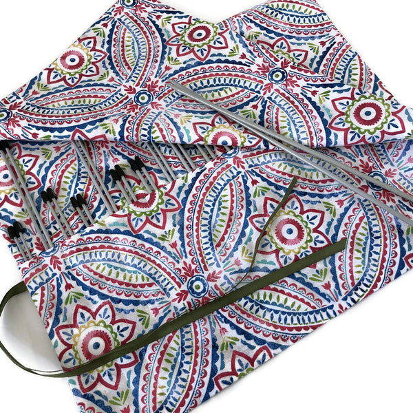 Straight Knitting Needle Case Graphic Print