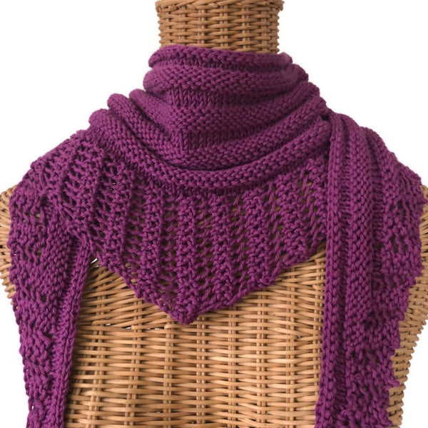Lacy Knit Scarf Cotton Wool Mustard Yellow