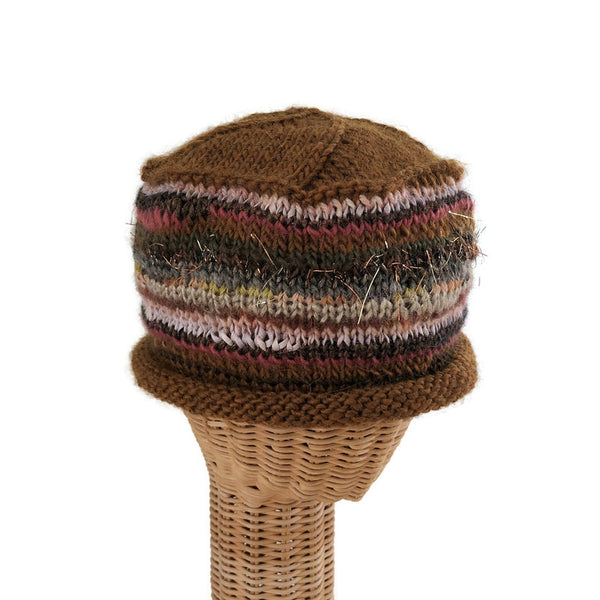 Brown Hand Knit Beanie