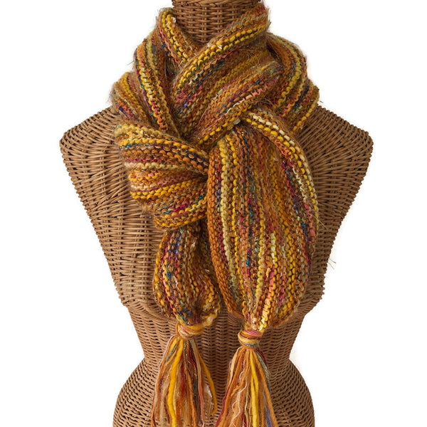 Hand Knit Scarf Gold FUSION