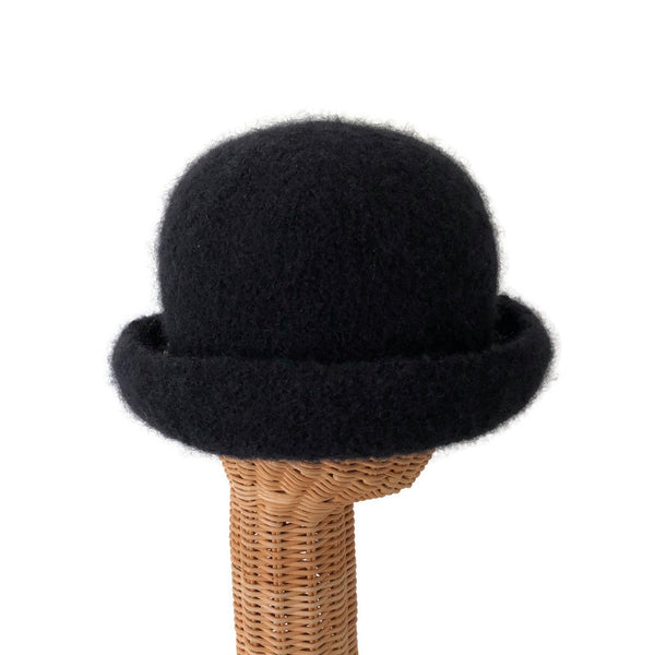 Derby Style Felted Hat Black Wool