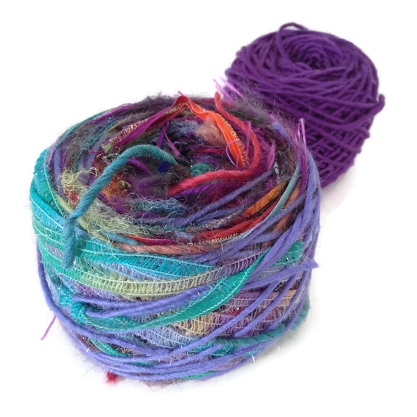 Purple FUSION Slouchy Hat Kit - Buttermilk Cottage