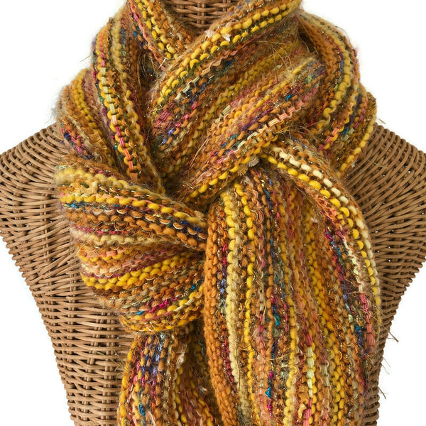 Hand Knit Scarf Gold FUSION