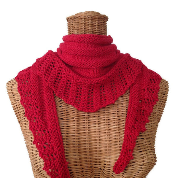 Lacy Knit Scarf Cotton Wool Mustard Yellow